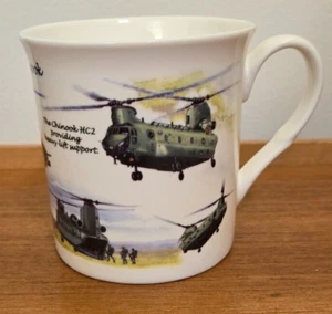 Little Snoring Co. Bone China Mug Cup Boeing Chinook Helicopter Royal Air Force - Picture 1 of 11