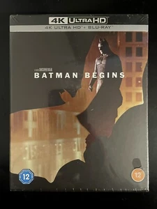 BATMAN BEGINS 4K UHD + BLU RAY COLLECTORS EDITION STEELBOOK NEW & SEALED - Picture 1 of 6