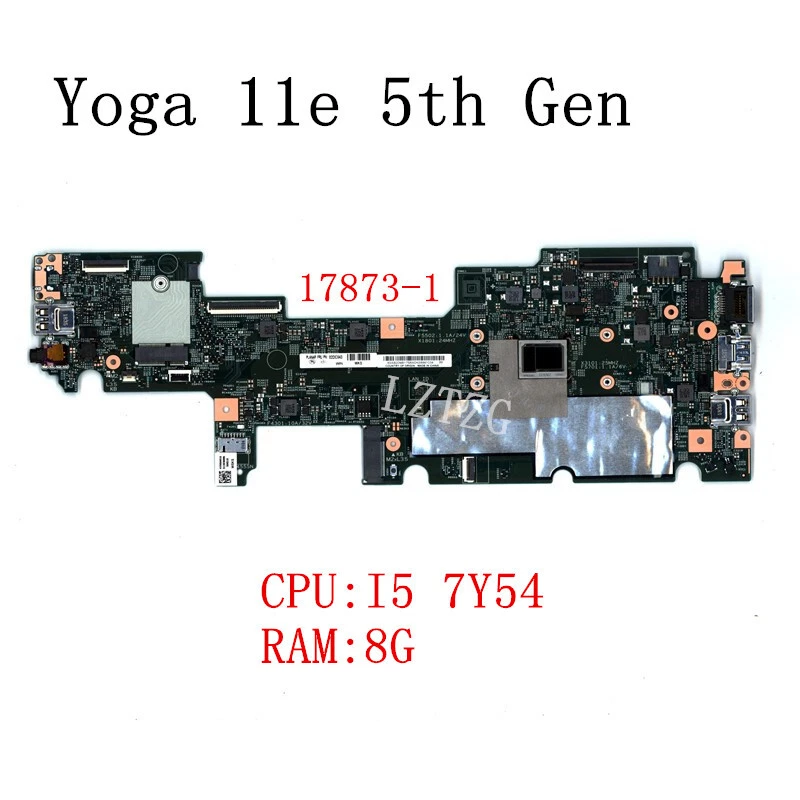 For Lenovo ThinkPad Yoga 11e 5th Gen Motherboard CPU I5 7Y54 RAM 8G FRU 02DC043 - Image 1 of 4
