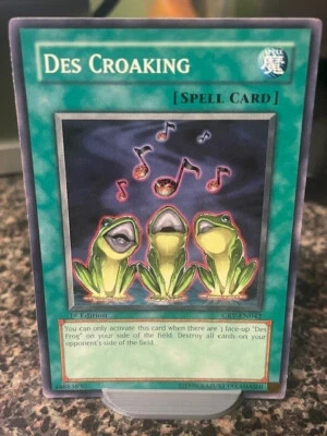 Yugioh Single Card Des Croaking Non Holo English 1st Edition CRV-EN042 LP - Image 1 of 2