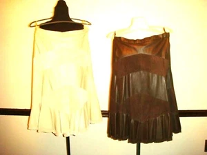 NWT  Terry Lewis Classic Luxuries Women's  Leather /Suede  Lined Skirt - Picture 1 of 9