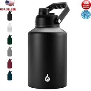 1 Gallon 128oz Insulated Water Bottle Stainless Steel Thermos Anti-slip Bottom - Picture 1 of 7