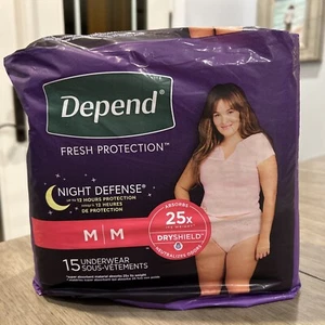 Depend Night Defense Absorbent Underwear, Medium (PK/15) - Picture 1 of 3