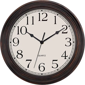 12 Inch Wall Clocks Battery Operated Silent Non-Ticking Wall Clock Vintage Retro - Picture 1 of 12
