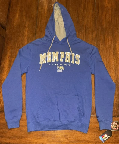 NEW! Memphis Tigers adult Sz MEDIUM Hooded Sweatshirt by Colosseum- MSRP $45 Cover