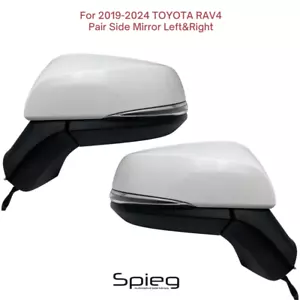Pair Door Side Mirror for 2019-2024 Toyota RAV4 Power Heated BSM Turn Signal - Picture 1 of 12
