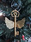 Harry Potter Hogwarts Winged Flying Key Ornament Pewter Gold Version 1 Christmas