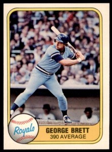 1981 Fleer George Brett #28B Kansas City Royals NR-MINT