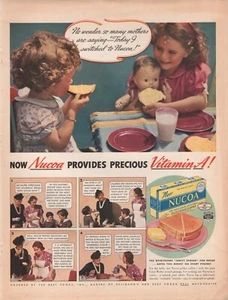 1940 Vintage NUCOA Gemüse Oleomargarine Milch Lebensmittel Druck Anzeige - Bild 1 von 1
