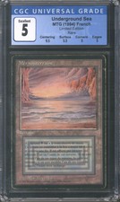 Magic MTG Revised FBB French Underground Sea CGC 5