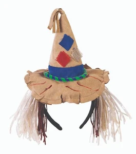 Adult Brown Scarecrow Hat Headband Oktoberfest Wizard Hillbilly Hat Costume - Picture 1 of 2