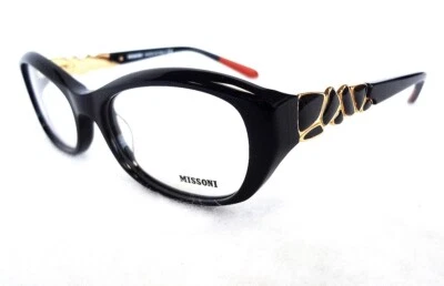 Marco óptico para mujer Missoni MI348V01 52-17-140 negro HECHO EN ITALIA - ¡Nuevo! Foto 1 de 4