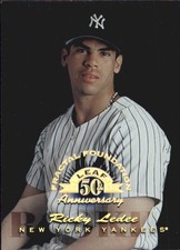 1998 Leaf Fractal Foundations New York Yankees Baseball Card #190 Ricky Ledee