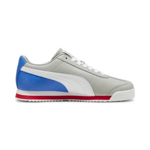 Puma Roma 24 Estándar 39686807 Hombres Gris Cuero Estilo de Vida Tenis Zapatos - Imagen 1 de 6