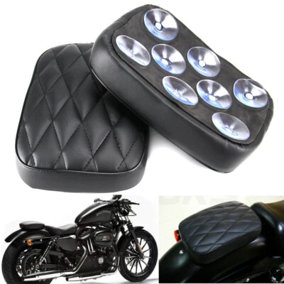 Rear Fender Passenger Solo Seat Pillion Pad 8 Suction Cups For Harley Motorcycle - Image 1 of 4