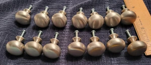 Set of 14 Drawer Cabinet Knobs Hardware Round Drawer Pulls Brushed Nickel Silver - Picture 1 of 6