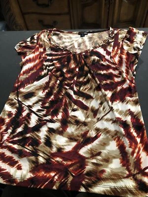 Blusa Camisa Top Mujer EAST 5TH Elastizada Manga Corta Talla: Pequeña Bin25 Foto 1 de 3