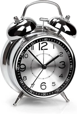 Super Loud Alarm Clock for Heavy Sleepers Adults,Twin Bell Retro 4 Inch Silent N - Image 1 of 4