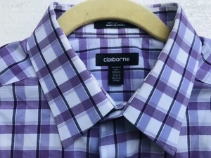 Claiborne Mens Preppy Button Down Shirt 151/2 Multicolored Long Sleeve 32/33 - Picture 1 of 5