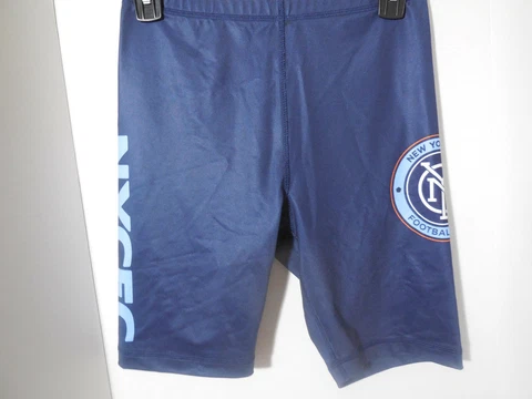 New Unisex Blue New York City FC MLS Rare Small Compression "Biking" Shorts Cover