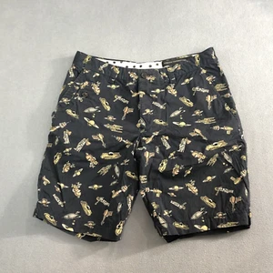 Mens FRENCH CONNECTION Chino Shorts Navy Blue 32 Space Pattern 100% Cotton Golf - Picture 1 of 8