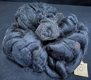 Needle Felting 100% Natural Wool Top Roving: RAVEN BLACK - 9.5 Ounces - Picture 1 of 3