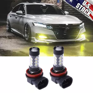 For Honda Accord 2006-2015 - 2x H11 LED Fog Lights Driving Bulbs DRL Gold Yellow - Bild 1 von 9