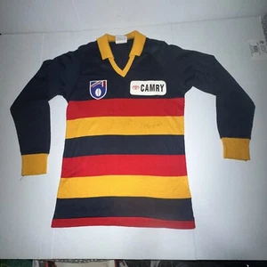 Vintage AFL 90s Camry Adelaide Crows Long Sleeve Jumper Gurnsey Signed - Picture 1 of 24