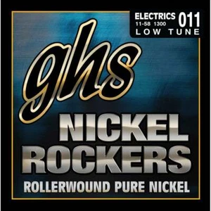 GHS Nickel Rockers 1300 Rollerwound Pure Nickel Electric Guitar Strings 11-58 Lo - Picture 1 of 1