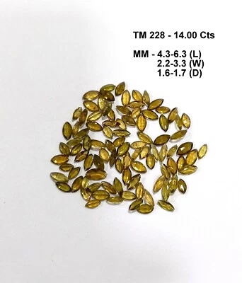 14.00 Cts 94 Pcs Natural Tourmaline Marquise Brazil Brown Color 6.3-4.3 MM TM228 - Image 1 of 4