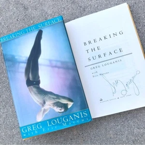 Greg Louganis Signed 1995 Book Breaking The Surface 1st Ed Print Gold Medalist - Picture 1 of 5
