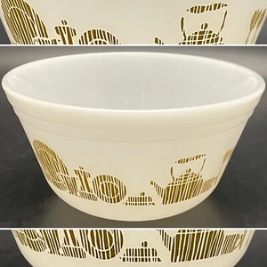 Federal Glass Avocado Green Kitchen Icons Mixing Nesting Bowl Made in USA 6"dia - Picture 1 of 9