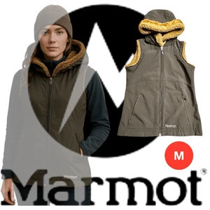 MARMOT WOMEN'S FURLONG BLACK FAUX FUR FLEECE LINED VEST, SIZE M - Picture 1 of 8