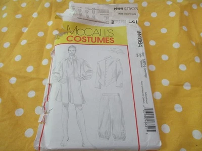 McCall's M4864, Men's Historical Colonial outfit, Size Sml-Xlg, Uncut - Image 1 of 4