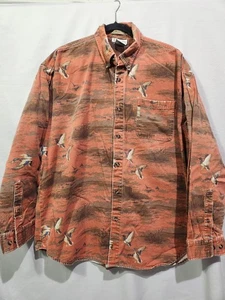 Vintage Columbia River Lodge Canvas Shirt Mens XL Duck Hunting Camo Outdoor - Picture 1 of 5