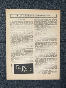 SIXTIES COUNTER CULTURE The REALIST #85 1968/69 Yippie Politics Chicago Riots - Picture 1 of 10