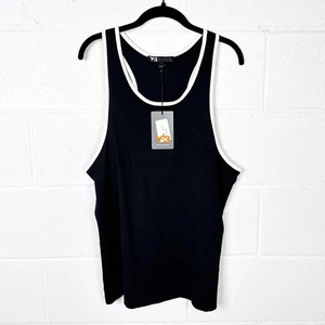 Y3 Yohji Yamamoto Adidas M Mia Tank Top Mens Medium Black White Trim Miami - Picture 1 of 6