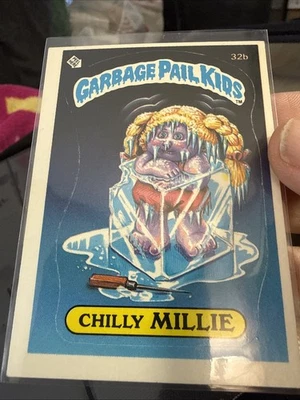 1985 Topps Garbage Pail Kids GPK Card First Series 1 OS1 32b Chilly Millie T177 - Image 1 of 2
