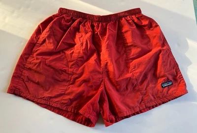 Vintage Patagonia Baggies Red Terra Cotta Large Mesh (READ) Pockets Drawstring - Image 1 of 4