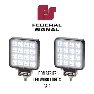 Pair of Federal Signal Icon Model ICS35-SQ - LED Work Lights - 3.5" Square NEW - Picture 1 of 7