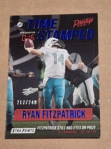 2021 RAN FITZPATRICK PANINI PRESTIGE TIME STAMPED NFL CARD /249 DOLPHINS #TS-RF - Picture 1 of 2