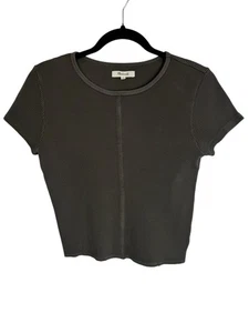 Camisa Madewell Verde Tejido Waffle Mangas Cortas Talla XS - Imagen 1 de 4
