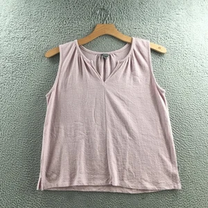 Eddie Bauer Tank Top Womens L Pink Cotton Blend Pull On Sleeveless V-Neck Casual - Picture 1 of 15