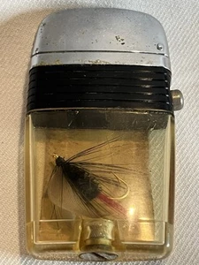 VU-Lighter Scripto See Through Plastic Lighter Fly Fishing Hook Cigar Cigarette - Picture 1 of 8