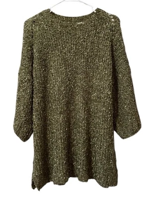 Easel Los Angeles Women Sweater Size Medium Pullover Tunic Knit Keyhole Chunky - Image 1 of 4