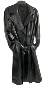 Gabardina Jason Wu The Fabulous Icon imitación cuero cocodrilo negra -, L/P - Imagen 1 de 16