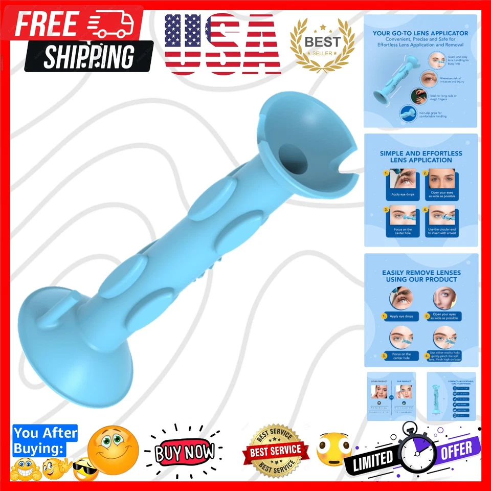 Ultimate Soft Lens Contact Insertion Removal Tool 3pcs Inserter for Beginn