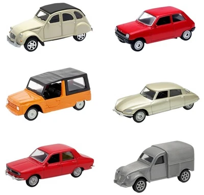 Set of 6 cars Citroën Renault 3 inches (7cm) Welly Toy Model Diecast WEL13 - Image 1 of 2