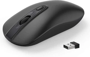 Mysz cimetech bezprzewodowa, cicha mysz bezprzewodowa 2,4 GHz ergonomiczna z odbiornikiem USB Nano - Zdjęcie 1 z 5