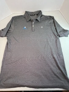 Travis Mathew grau Tweed Golf 3 Knopf Polo Lancaster Dacheindeckung Herren XL - Bild 1 von 13